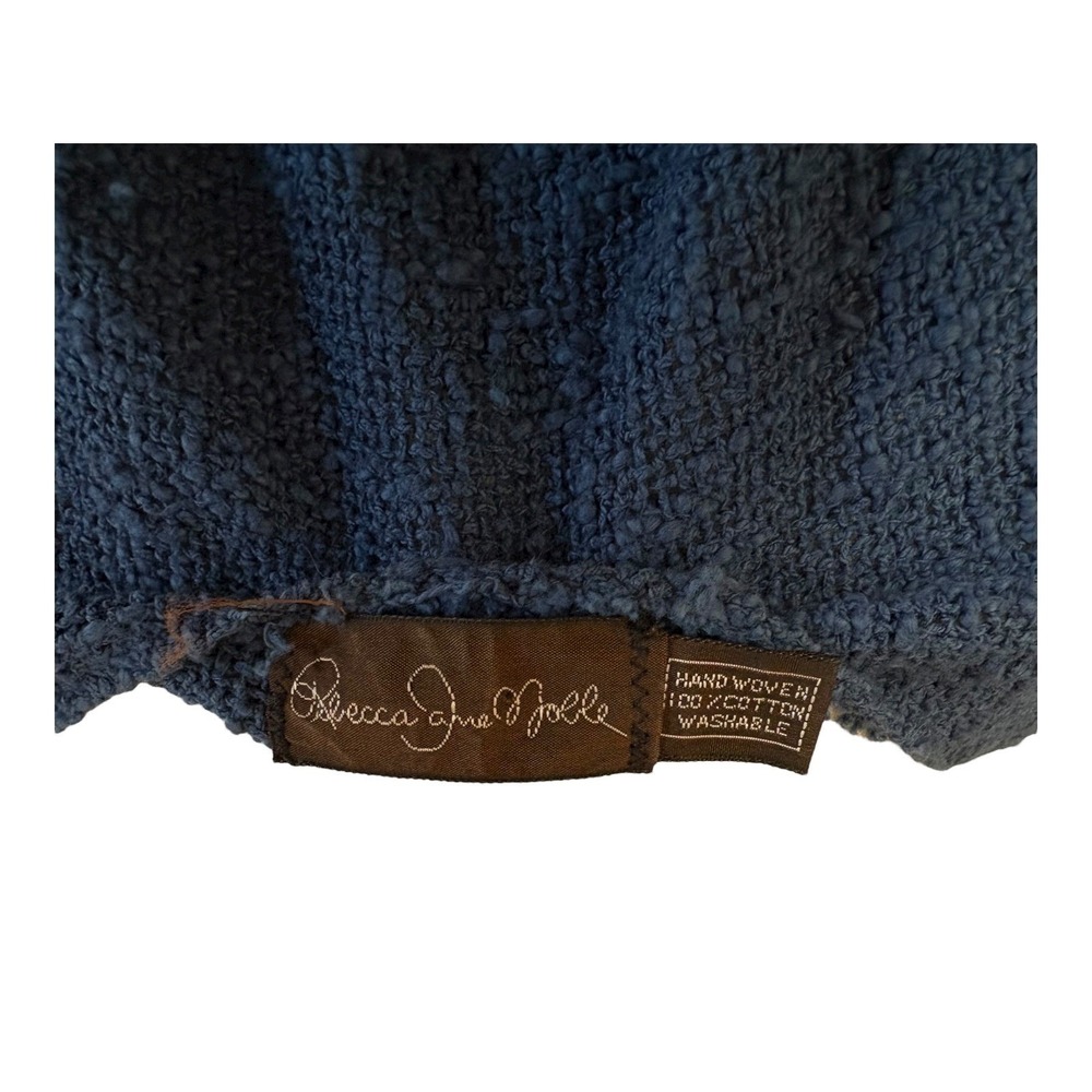 Rebecca Jane Noble Vintage Hand Woven‎ Blue Cotton Skirt Size S - Picture 5 of 9